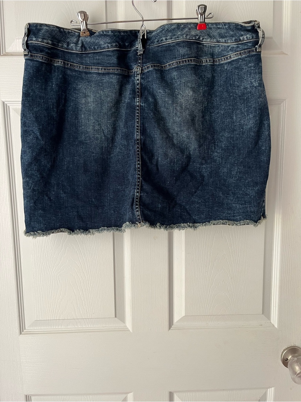 Arizona Jean Company Distressed Dark Blue Denim Mini Skirt - Picture 2 of 4